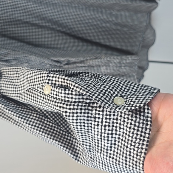 Polo Ralph Lauren/Blue Label Mens Black white checked Longsleeve SHIRT Sz.XL - Picture 3 of 7